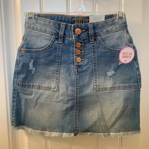 Justice High Waisted Jean Skirt